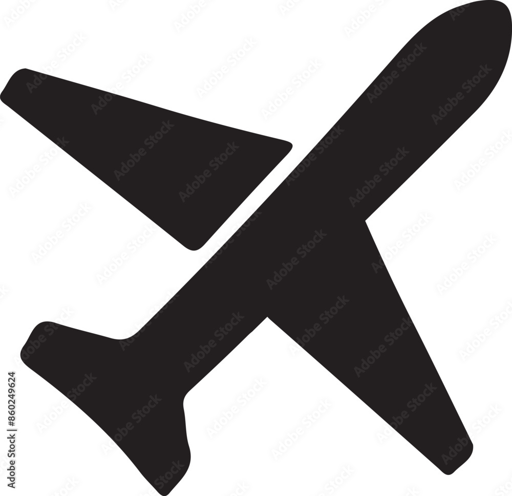 Aeroplane vector silhouette illustration logo icon