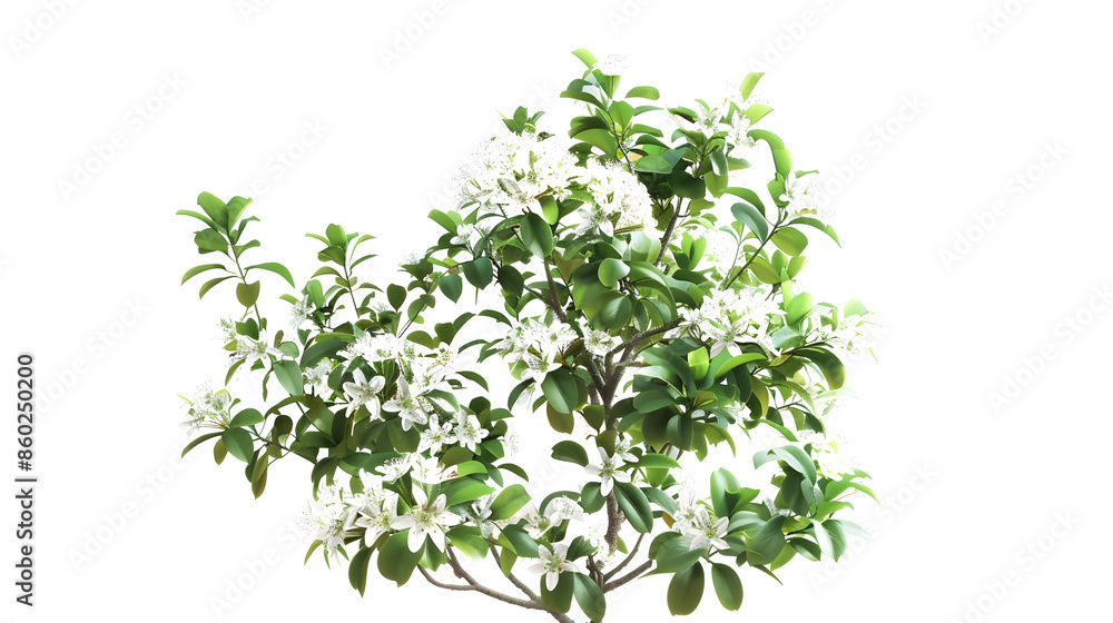 flower plant bush tree isolated with cliping path on white background : Generative AI flower plant bush tree isolated with cliping path on white background : Generative AI