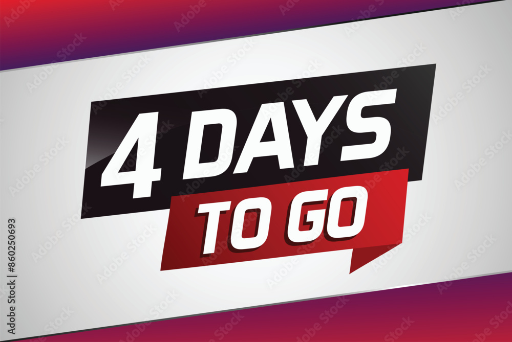 4 days to go word concept vector illustration with ribbon and 3d style for use landing page, template, ui, web, mobile app, poster, banner, flyer, background, gift card, coupon
4 days to go word concept vector illustration with ribbon and 3d style for use landing page, template, ui, web, mobile app, poster, banner, flyer, background, gift card, coupon
