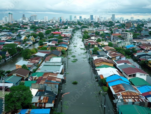 Urban resilience and climate adaptation in resilient cities. Disaster preparedness and sustainable urban development strategies for mitigating the impacts of climate change and ensuring resilient infr