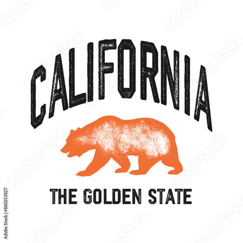 T-shirt stamp graphic, California travel wear typography emblem vintage tee print, sport apparel design shirt graphic print
