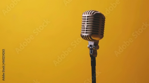 The vintage microphone on stand