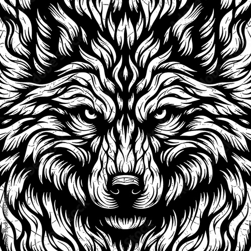 black and white animal themed pattern