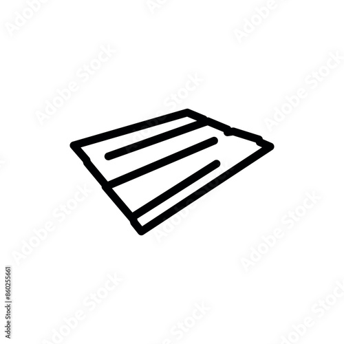 Lumber line black icon. Plywood illustration.Sign for web page, mobile app, button, logo.