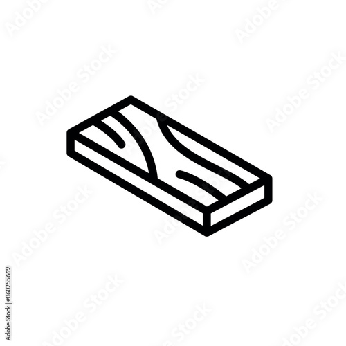 Rasped wooden timber plank line black icon. Sign for web page, mobile app, button, logo.