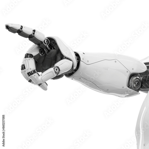 robot hand isolate whote background