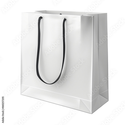 white paper bag mocup isolated