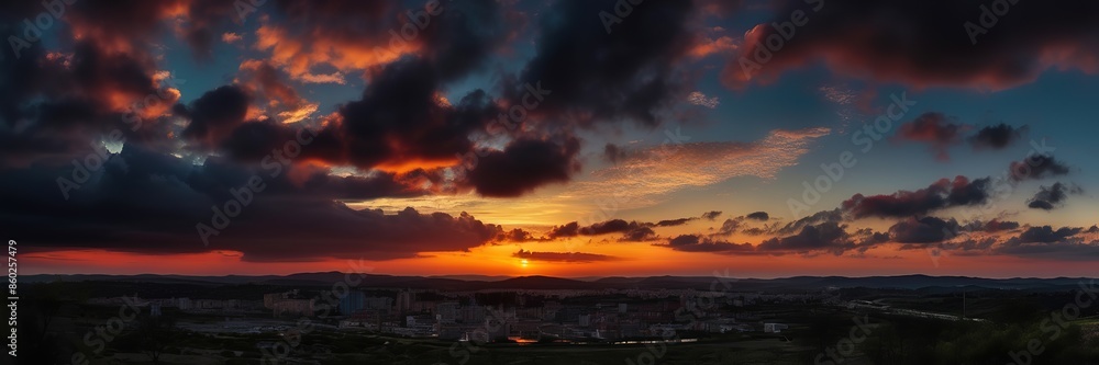 Dark Sunset view with dark clouds background wide background
Dark Sunset view with dark clouds background wide background