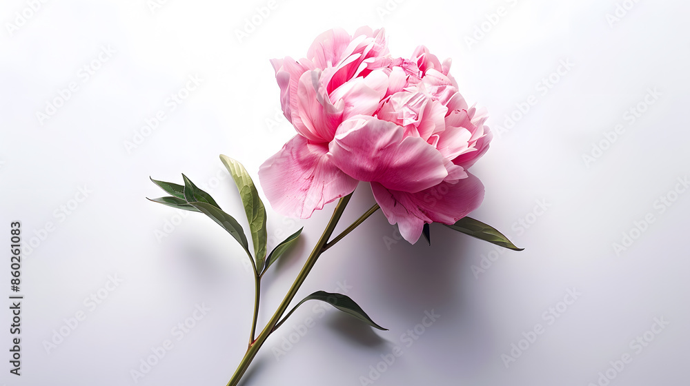 Peony flower isolated on white background : Generative AI Peony flower isolated on white background : Generative AI