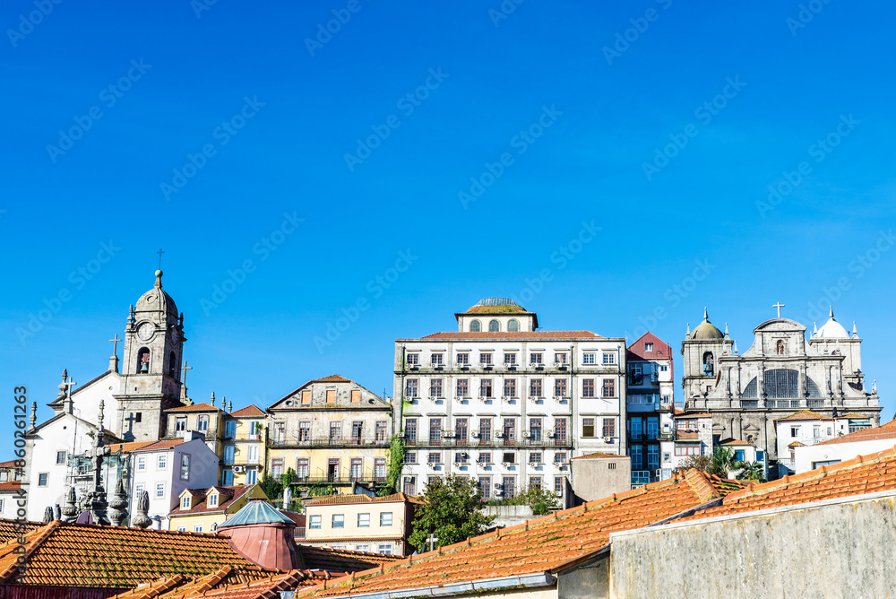 Fototapeta premium View of the old town of Oporto, Portugal