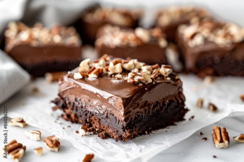 Chocolate Brownie With Pecan Topping Chocolate Brownie With Pecan Topping