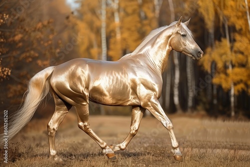 Obraz na plátně exotic akhal teke