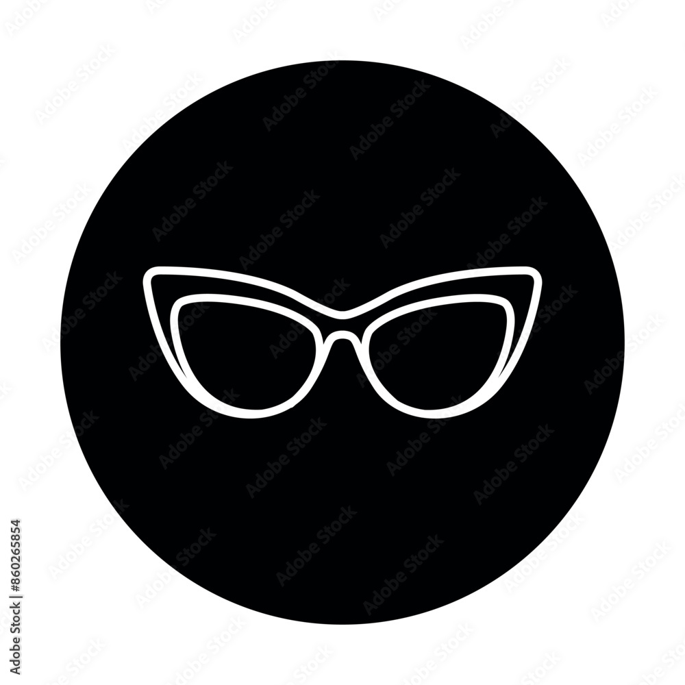 Cat-eye sunglasses black line icon. Summer clothes. Cat-eye sunglasses black line icon. Summer clothes.