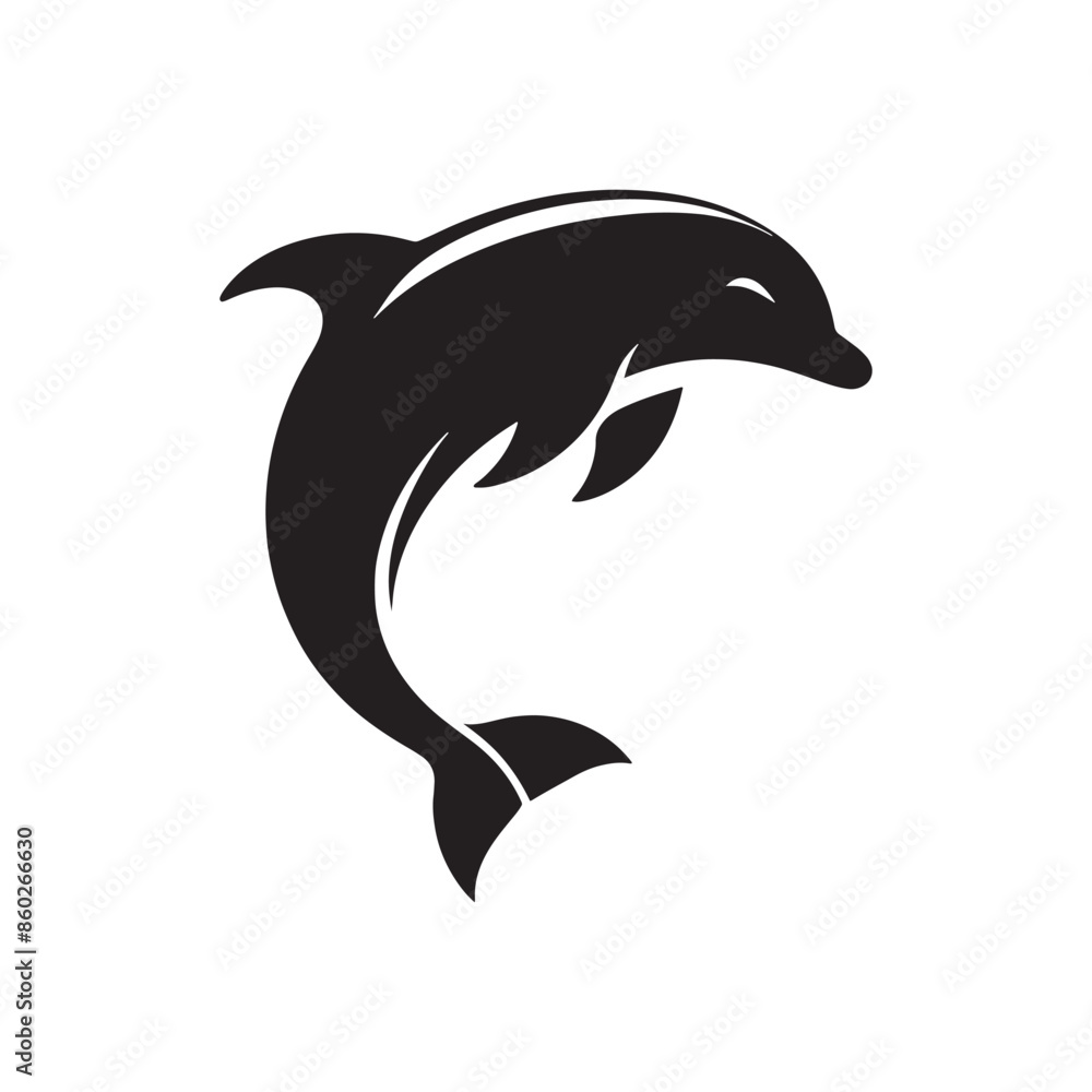 Simplistic bottlenose dolphin silhouette for art projects - sea life vector - dolphin black vector
Simplistic bottlenose dolphin silhouette for art projects - sea life vector - dolphin black vector