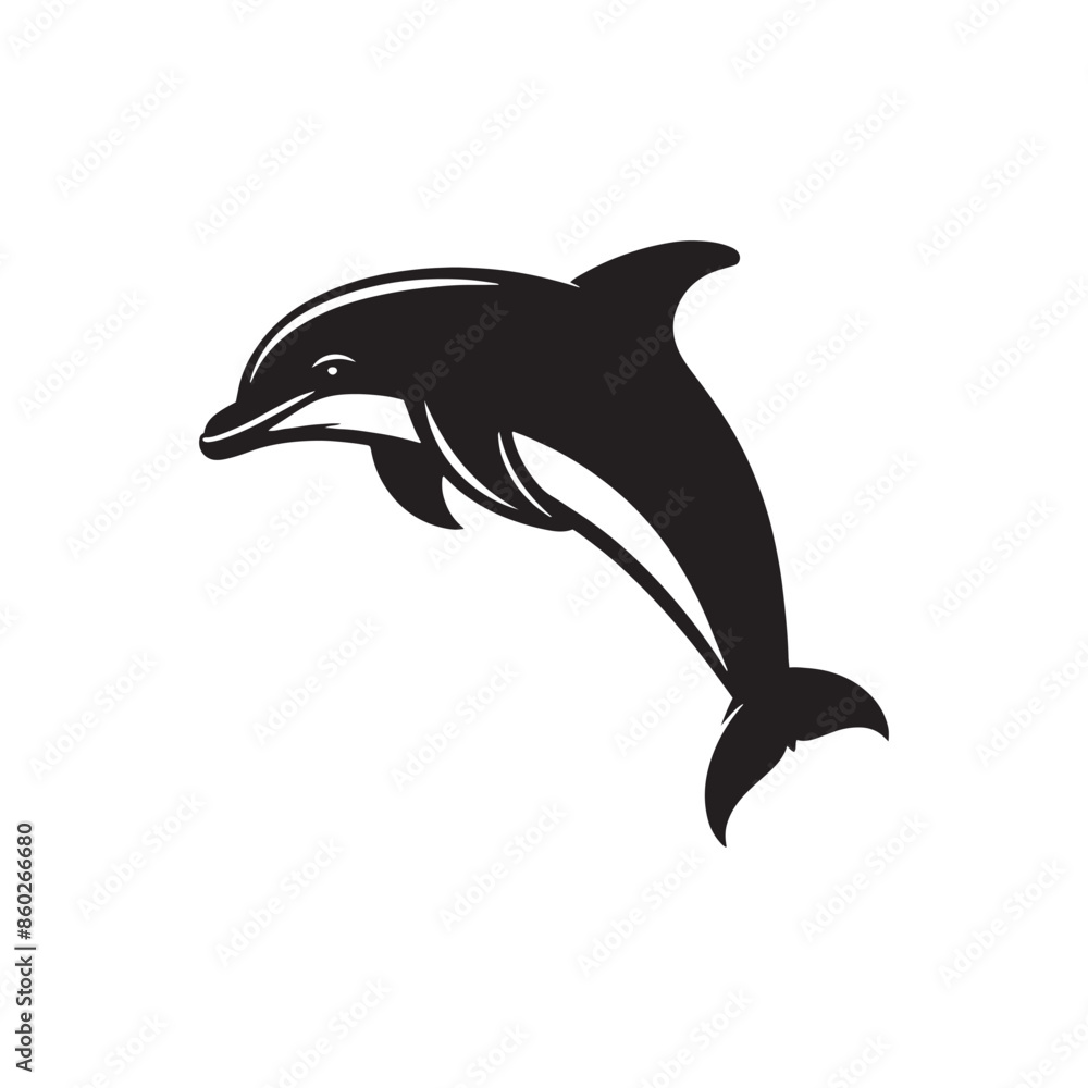 Bottlenose dolphin silhouette for design projects - sea life vector - dolphin black vector
Bottlenose dolphin silhouette for design projects - sea life vector - dolphin black vector