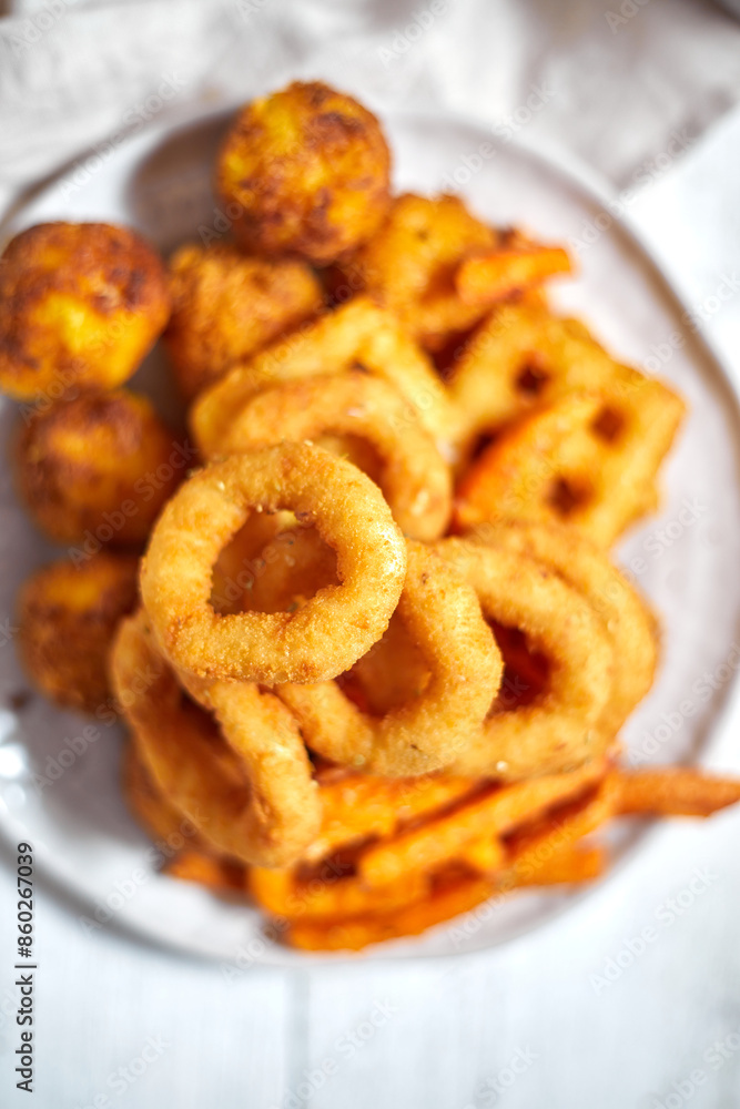 Fast food products fried Fast food products fried