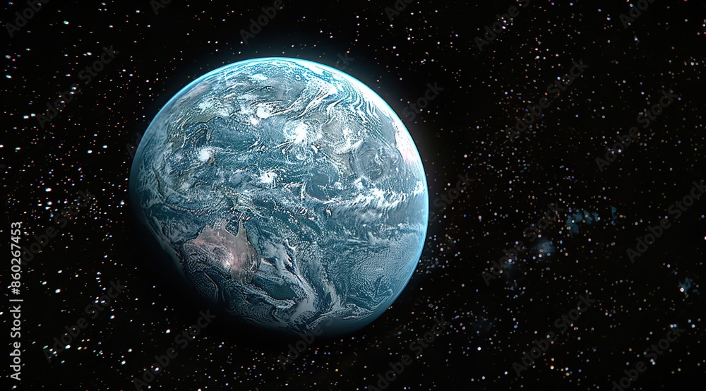 Naklejka premium earth and moon