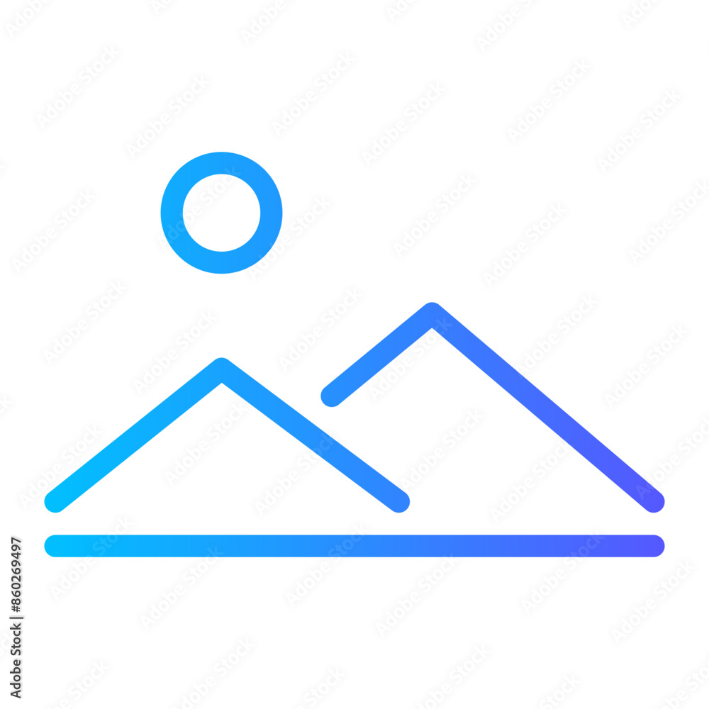 mountain gradient icon