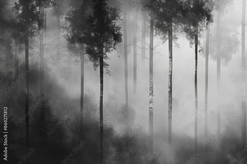 Fototapeta premium Forest in the fog