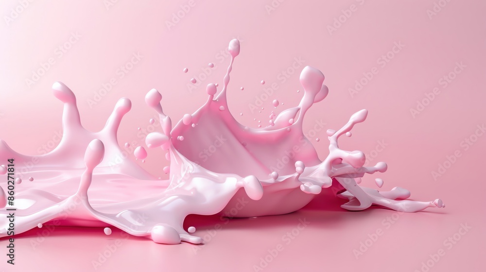 Moisturizer splash effect on a soft, pink background Moisturizer splash effect on a soft, pink background