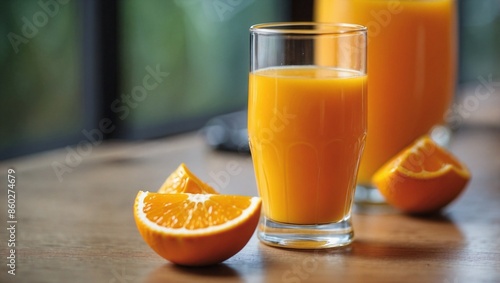 orange juice and oranges