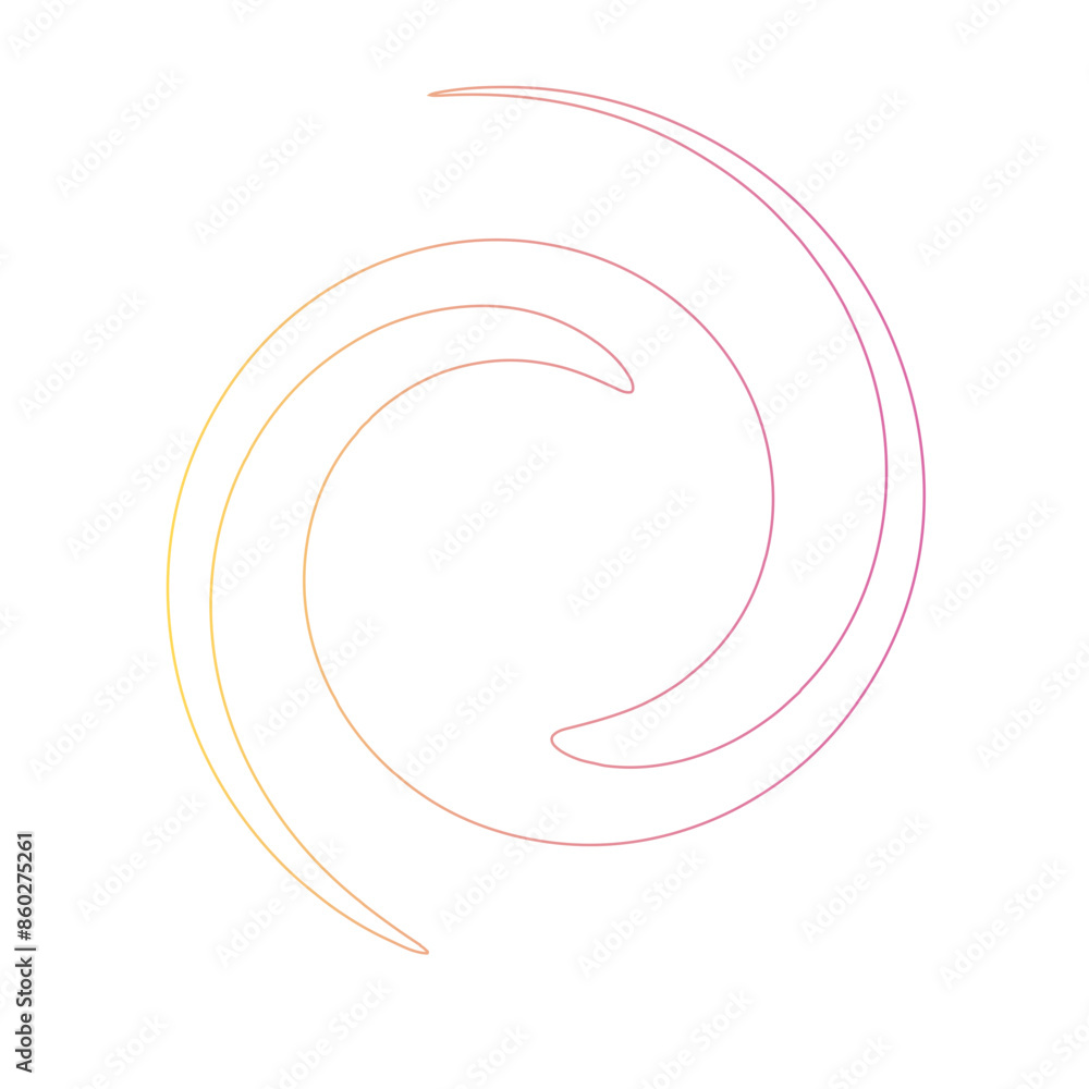 Thin line Spiral Gradient shape Thin line Spiral Gradient shape