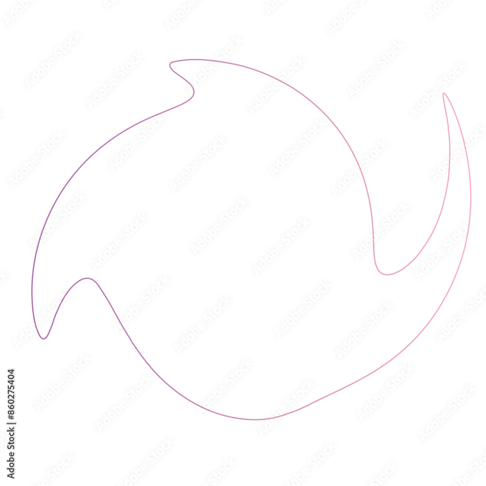 Thin line Spiral Gradient shape