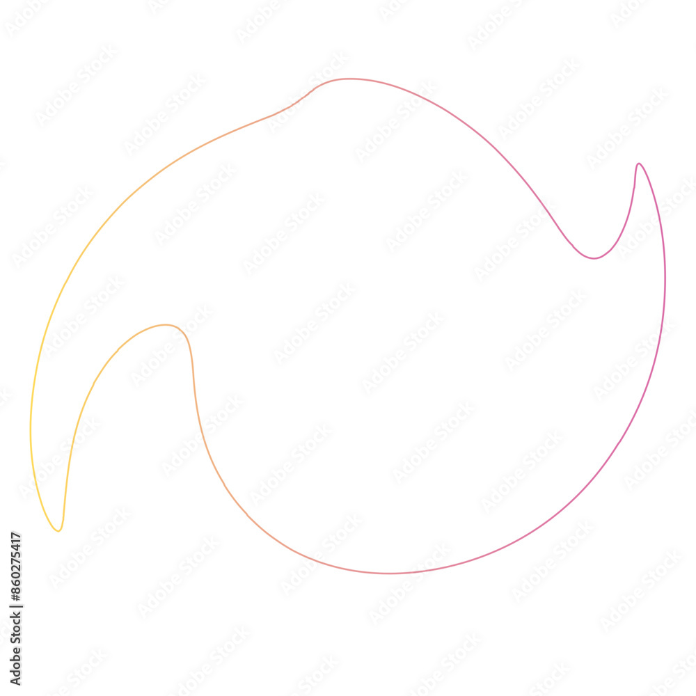 Fototapeta premium Thin line Spiral Gradient shape