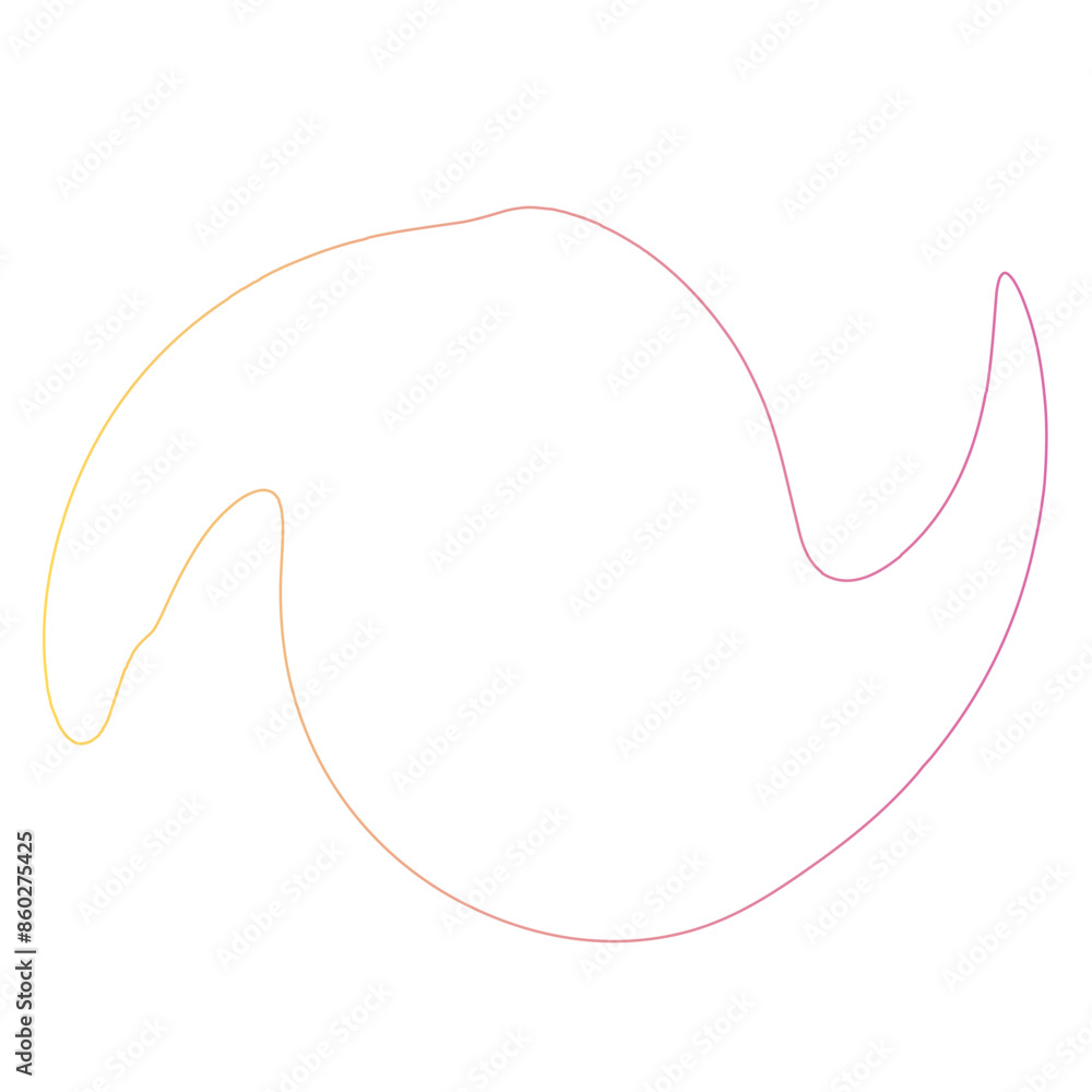 Obraz premium Thin line Spiral Gradient shape