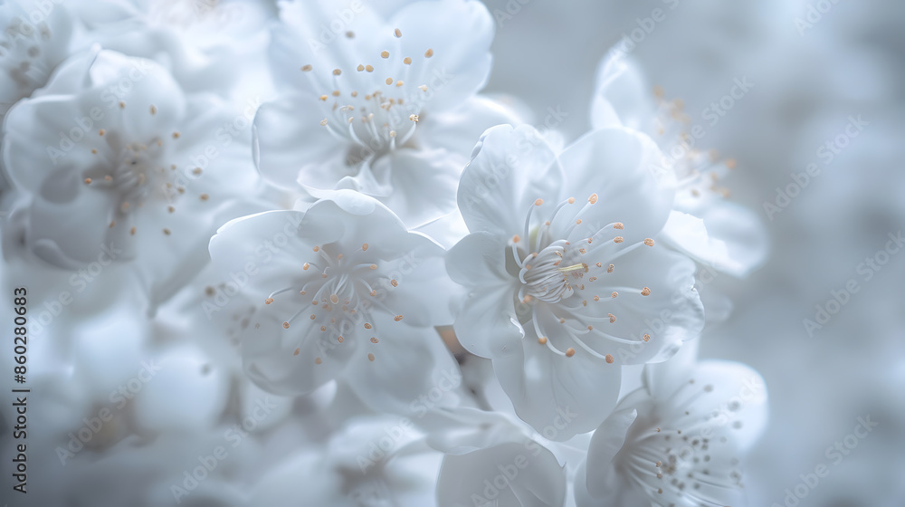 white flowers : Generative AI white flowers : Generative AI