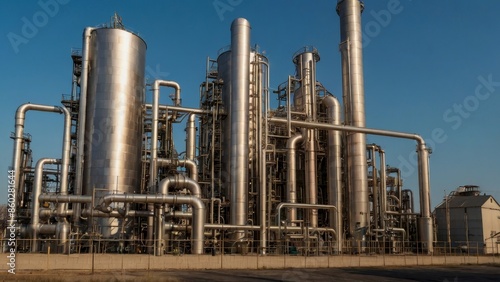 Wallpaper Mural Industrial Factory at Sunset Torontodigital.ca