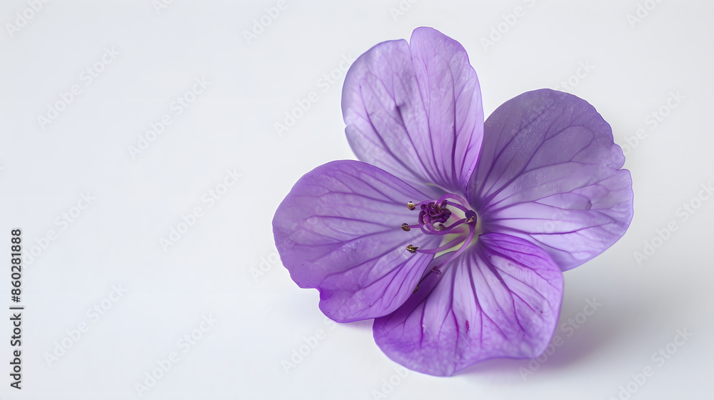 Obraz premium violet flower on white background : Generative AI
