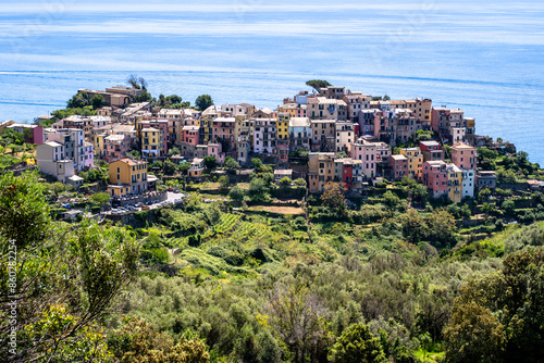 Corniglia, Italy, on the Mediterranean coast in May