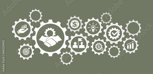 LCA Life Cycle Assessment concept LCA icon for assessing environmental impacts associated with products in the ISO LCA value chain