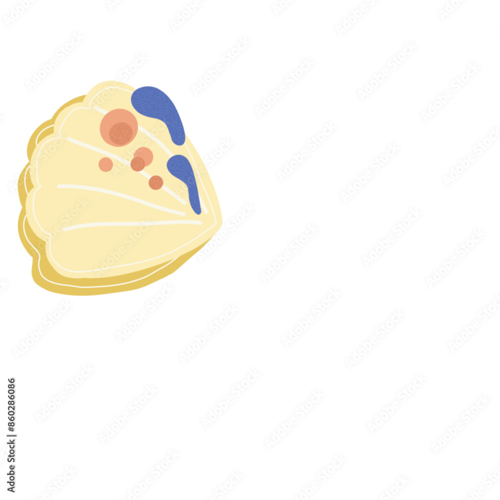 Seashell illustration with abstract patterns Seashell illustration with abstract patterns