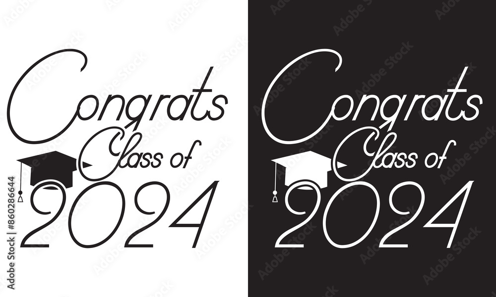 Vector illustration of black and white design for graduation ceremony ...
