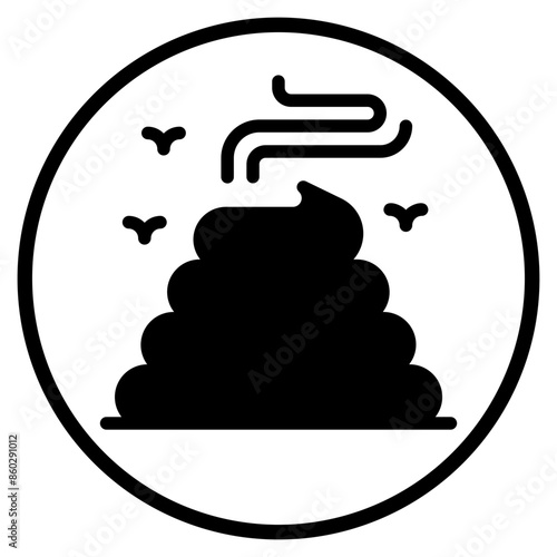 poop glyph icon