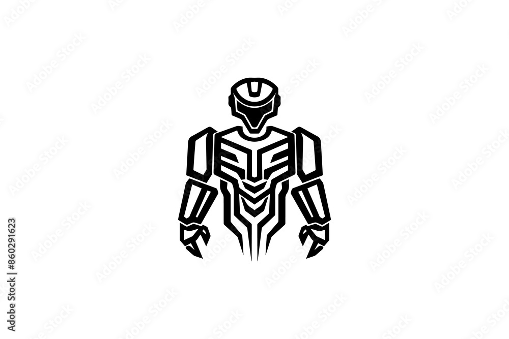 Fototapeta premium Black color robotics vector design
