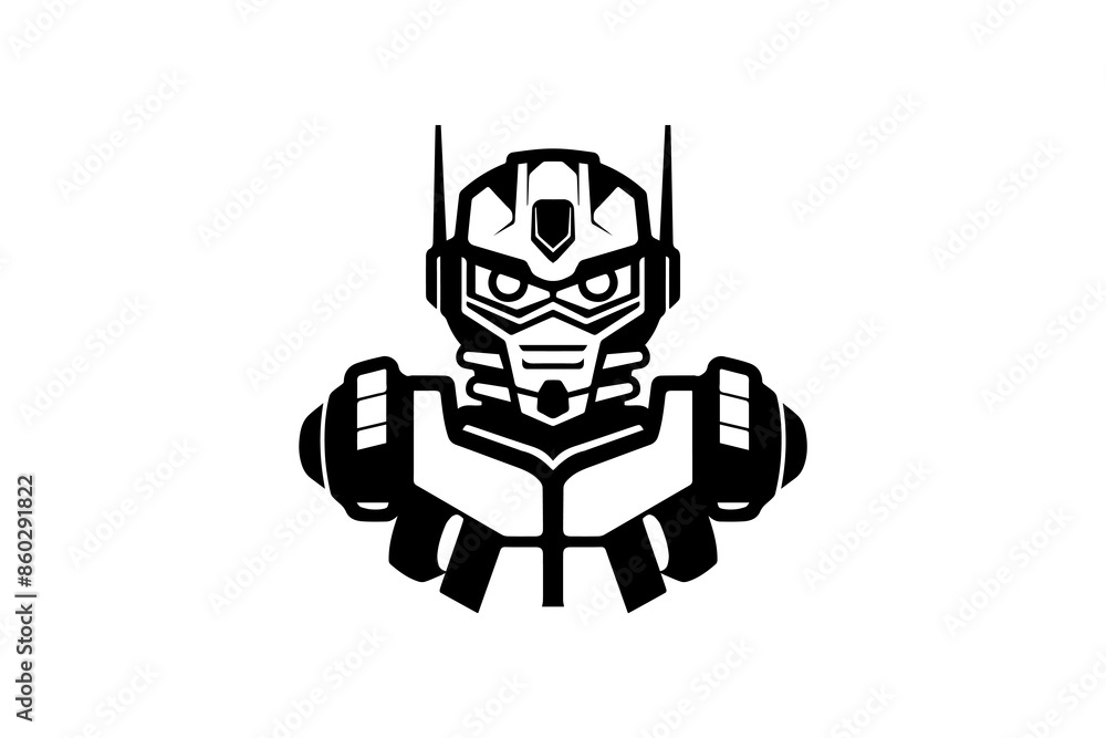 Fototapeta premium Black color robotics vector design
