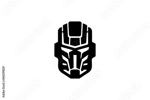 Black color robotics vector design