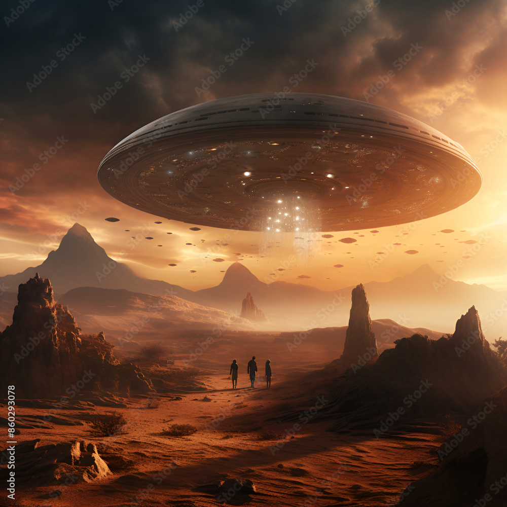 ufo over the desert ufo over the desert