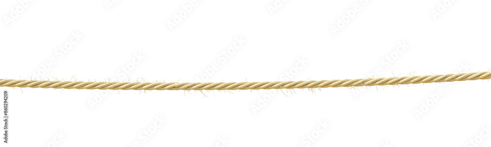 Rope isolated on white, transparent, 3d render