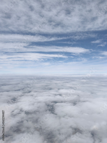 aerial background with white clouds in the sky