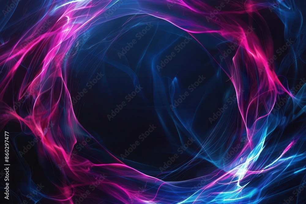 radiant abstract holographic electric plasma frame on black background futuristic digital art radiant abstract holographic electric plasma frame on black background futuristic digital art