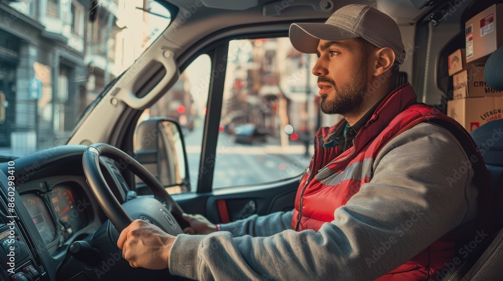 The driver in the vehicle The driver in the vehicle