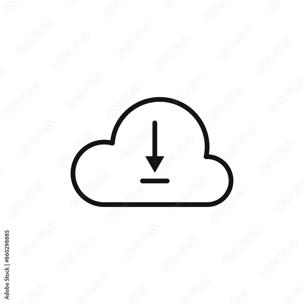Cloud Download Icon Perfect for Data Storage and Backup Cloud Download Icon Perfect for Data Storage and Backup