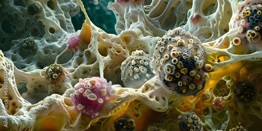 Illustration of Bone Marrow Microenvironment Cellular and Structural ...
