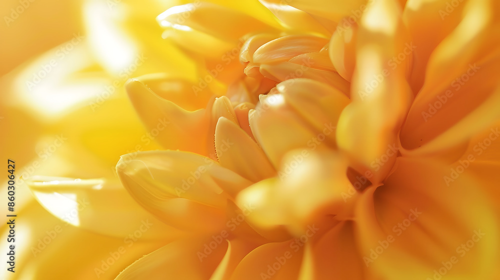 Macro photo of yellow flower : Generative AI Macro photo of yellow flower : Generative AI