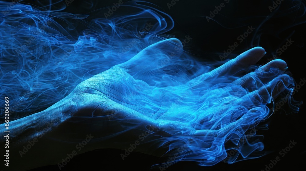 Fototapeta premium Glowing fantasy hand concept.