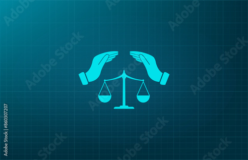 Vector illustration, blue background.
